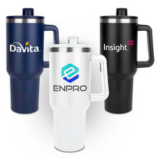 Malden Double Wall Vacuum Seal Mug with Flexible Straw 40 oz.