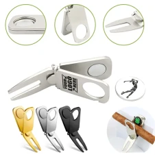 3 In 1 Golf Tool - Divot Fixer, Ball Marker And Cigar Holder
