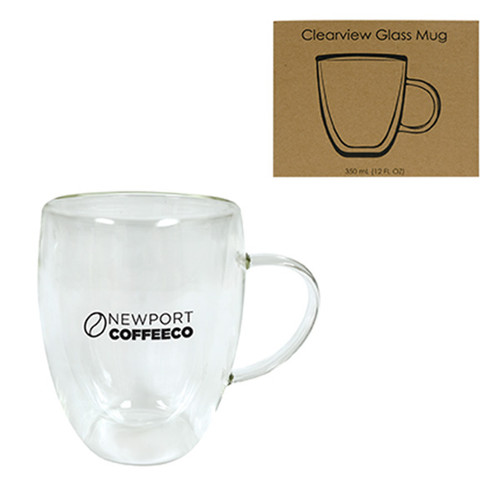 (12 FL. OZ.) CLEARVIEW GLASS MUG