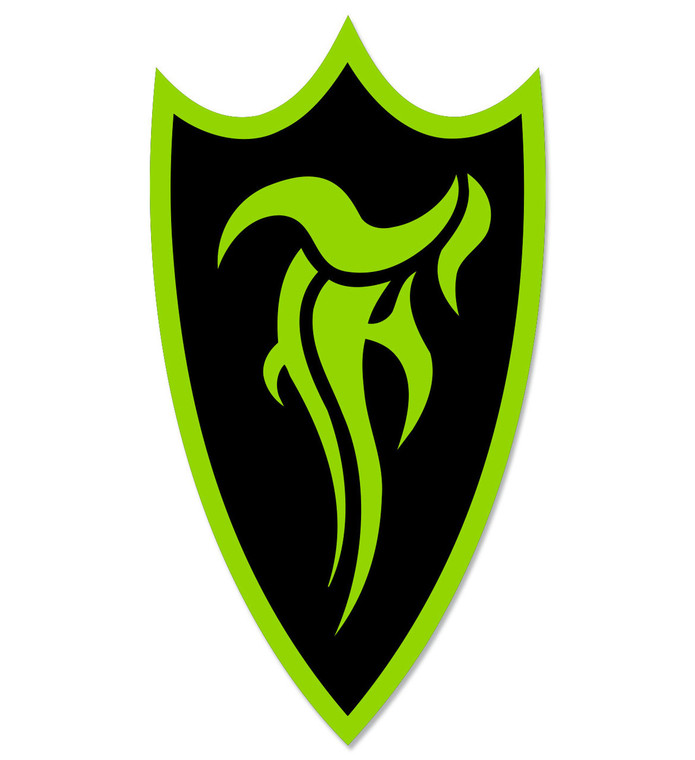 F-Shield Sticker (Green/Black)