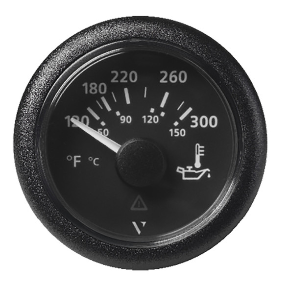 Veratron 52MM (2-1\/16") ViewLine Oil Temperature Gauge 120-300F - Black Dial  Bezel [A2C59514165]