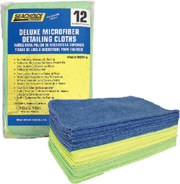 Seachoice - Microfiber Cloth Towel 16" x 16" (12 pack), 90014