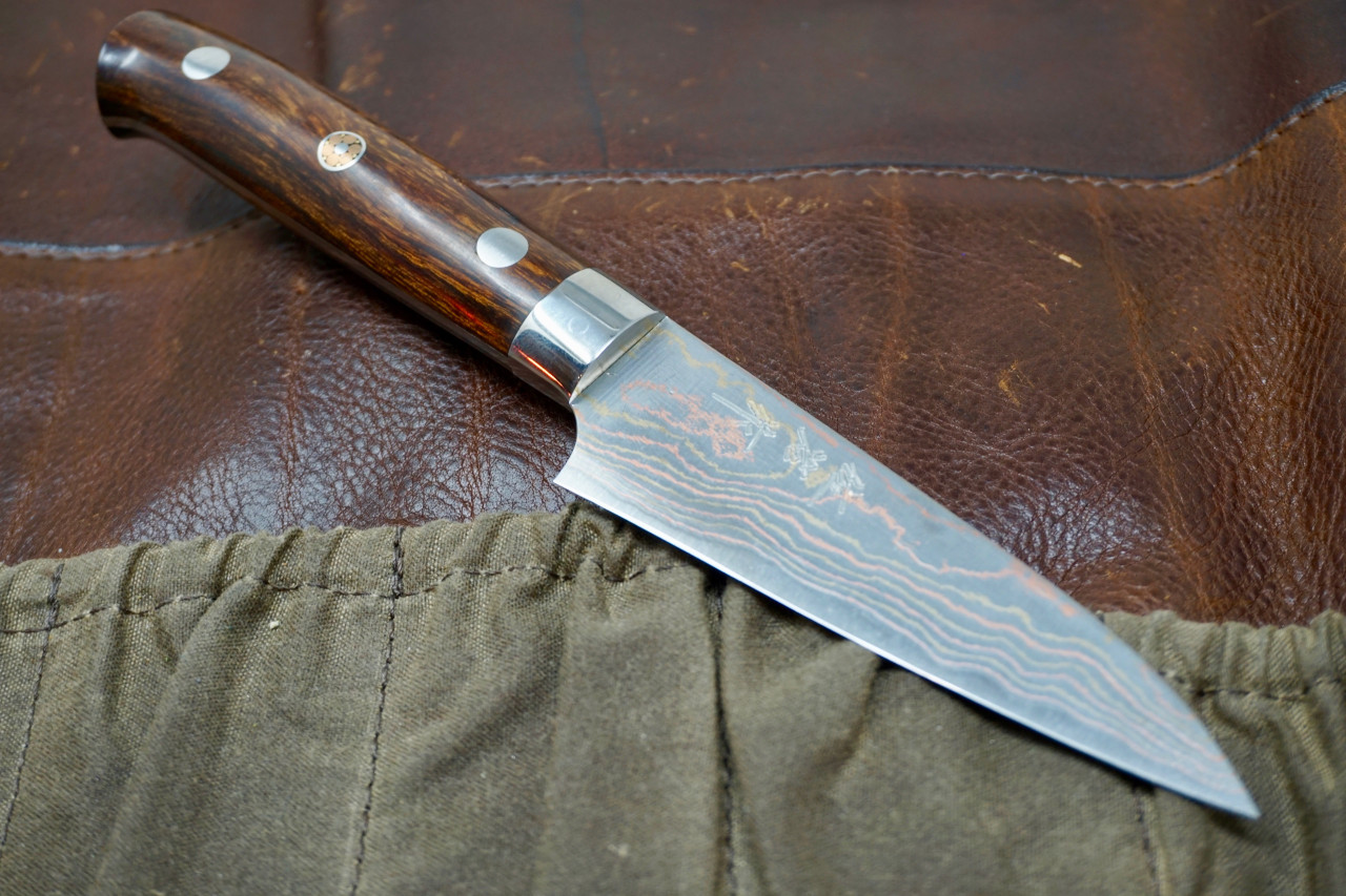 Switchblade Style Knife for Steak - TAKESHI SAJI - R2 Damascus Stee