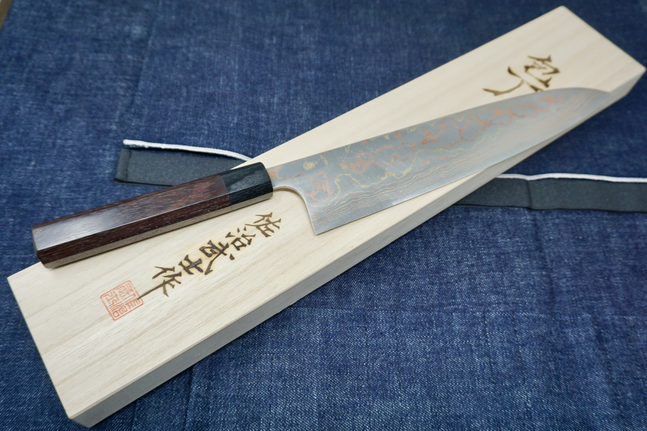 Switchblade Style Knife for Steak - TAKESHI SAJI - R2 Damascus Stee