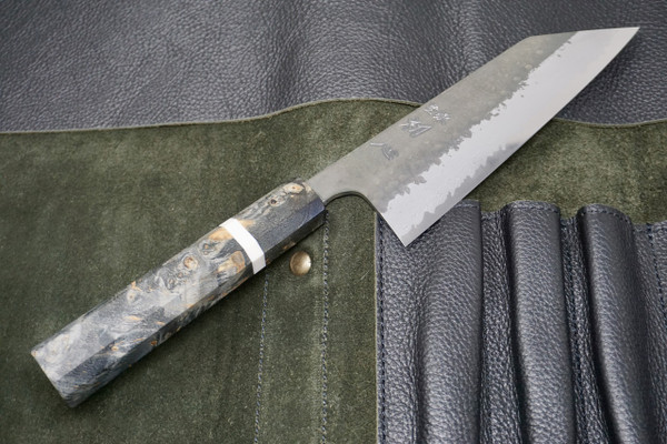 Hatsukokoro Shinkiro Damascus AS Bunka Knife - 165mm