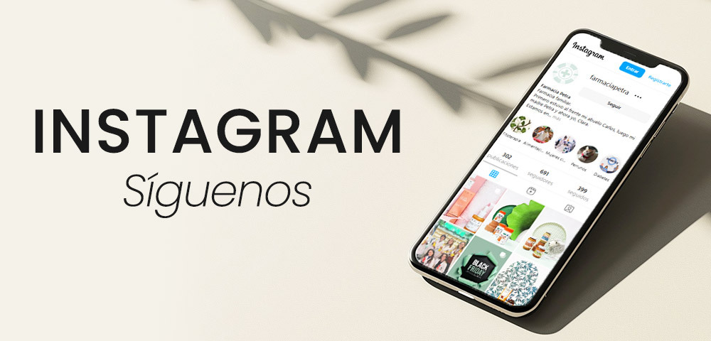 Siguenos en Instagram: Farmacia Petra en Madrid