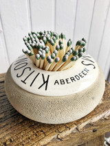 Antique Scottish China Advertising Match Strike Antique Scottish China Advertising Match Strike