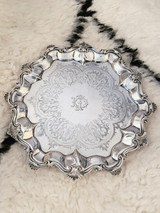 1874 English Sterling Silver Salver Tray 1874 English Sterling Silver Salver Tray