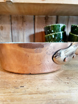 Antique English L. Jaeggi & Sons Copper Splayed Saute Pan