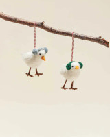 Felted Bird Ornament Set Felted Bird Ornament Set