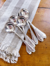 Set of 6 Antique Tiffany & Co Sterling Silver Salt Spoons in