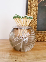 Antique Sterling Silver and Glass "Matches" Striker Antique Sterling Silver and Glass "Matches" Striker