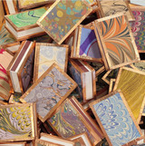 Marbled Paper & Copper Matchboxes - Petite Set of 3 Marbled Paper & Copper Matchboxes - Petite Set of 3