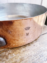 Antique Legry Paris Copper Sauté Pan with Royal Coronet Engraving Antique Legry Paris Copper Sauté Pan with Royal Coronet Engraving