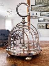 1870s English Silver Plate and Oak Revolving Toast Rack 1870s English Silver Plate and Oak Revolving Toast Rack