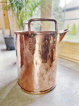 Huge Antique English Riveted Copper Water Pitcher Huge Antique English Riveted Copper Water Pitcher