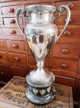 Huge 1926-38 Silver Plated Buffalo NY Lawn Bowling Trophy Huge 1926-38 Silver Plated Buffalo NY Lawn Bowling Trophy