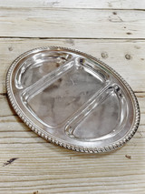 Antique Silver Plate Divided Serving Tray from The Algonquin Club in Boston Antique Silver Plate Divided Serving Tray from The Algonquin Club in Boston