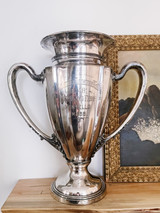 Big 1908 Silver Plated Grand Champion Bull Trophy