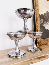 Set of 3 1913 Silver Plated Coupes from The Worthy Hotel