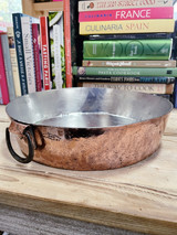 Antique Copper Round Roaster by Ruslander & Son of Buffalo