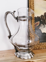 Antique Silver Plate & Glass Water Pitcher from Rectors Lobster Palace NYC
