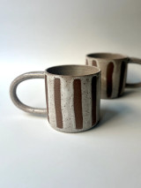 Raw Stripes Stoneware Mug