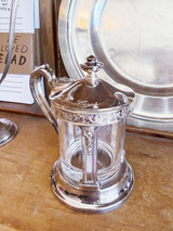 Antique Silver Mustard Pot from The Missouri Pacific Lines Railroad