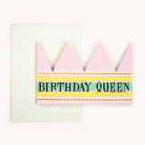 Birthday Queen Party Hat Card