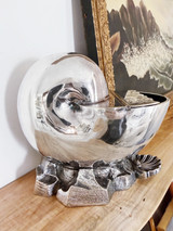 1880s English Silver Plated Nautilus Spoon Warmer