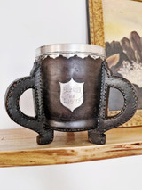 1908 Sterling Silver, Leather, and Copper Horse Show Trophy Cup