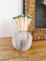1902 English Sterling Silver and Glass Match Striker