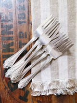 Set of 6 Silver Plated Salad Forks from The Plaza Hotel NYC