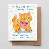 Saved By the Kitten Card