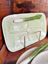 Ceramic Cabbageware Leek Tray