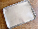 Vintage Silver Plated Serving Tray from Hotel Ritz Paris