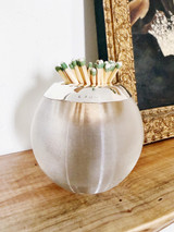 Big Antique English Glass and Sterling Match Striker