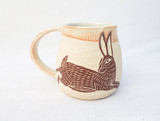 Hand-Carved Rabbit Mug