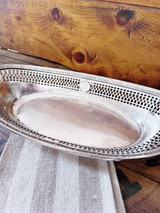 1928 Silver Plated Bread Tray from The Hotel Ambassador Atlantic City