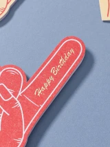 Red Happy Birthday Foam Finger Card