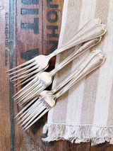 Set of 6 Antique Silver Plated Dinner Forks from The Hotel del Coronado in California