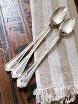 Set of 6 Silver Plated Iced Tea Spoons from The Manger Hotels