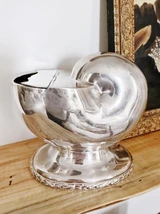 1880s English Silver Plated Nautilus Spoon Warmer