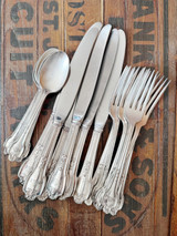 Vintage Silver Plated Flatware Service for 6 from the Fontainebleau Hotel Miami Beach