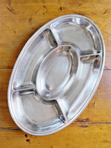 Antique British India Steam Navigation Co Silver Plated Hors d’oeuvre Serving Tray