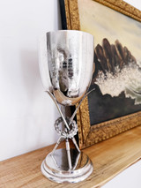 Antique English Silver Plated Figural Rowing Trophy