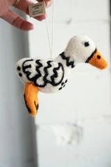 Felted Wool Fowl Ornament