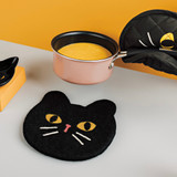 Black Cat Felt Wool Trivet