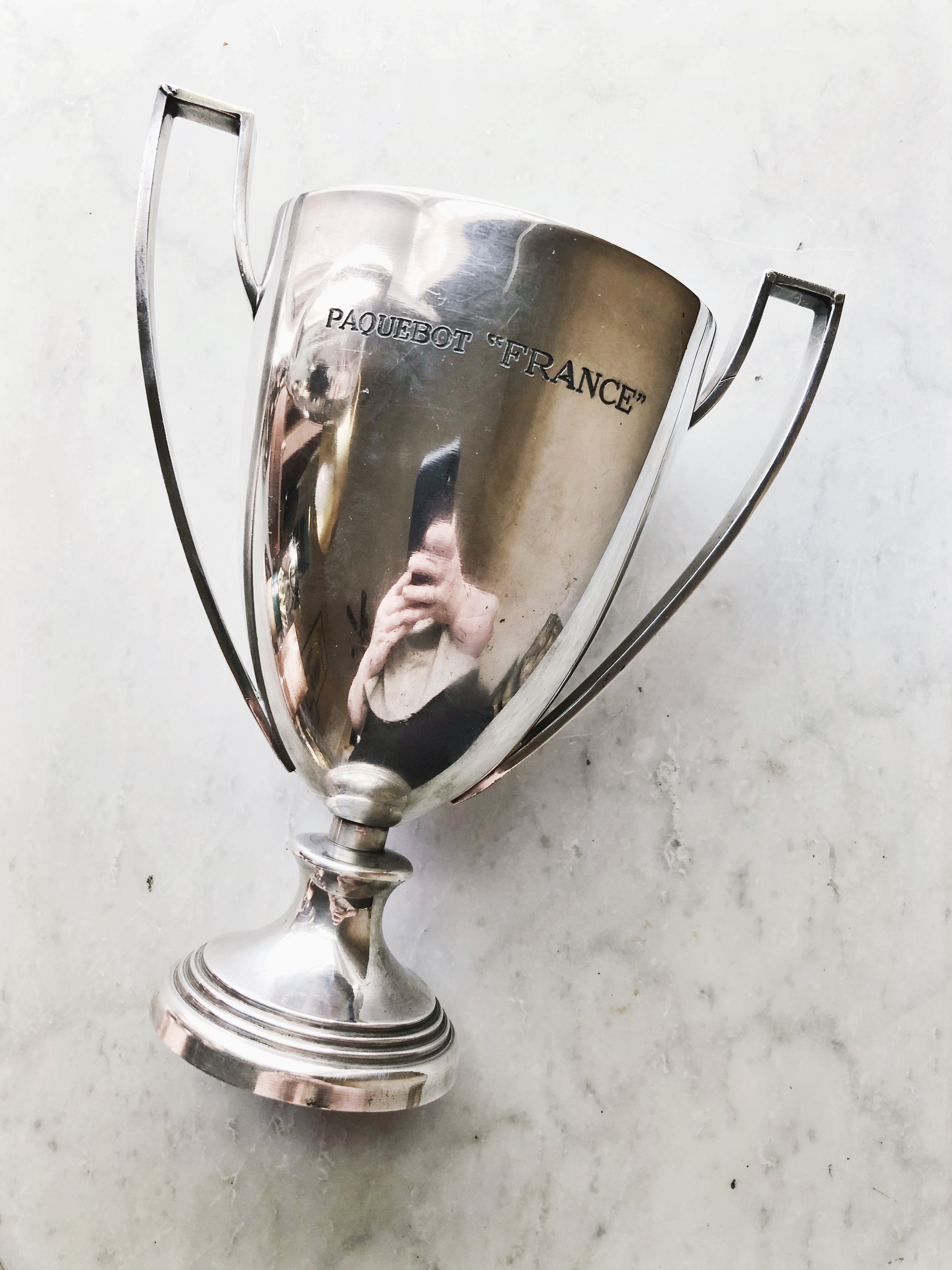 Christofle Silver Plated Cup from CGT Ocean Liner France
