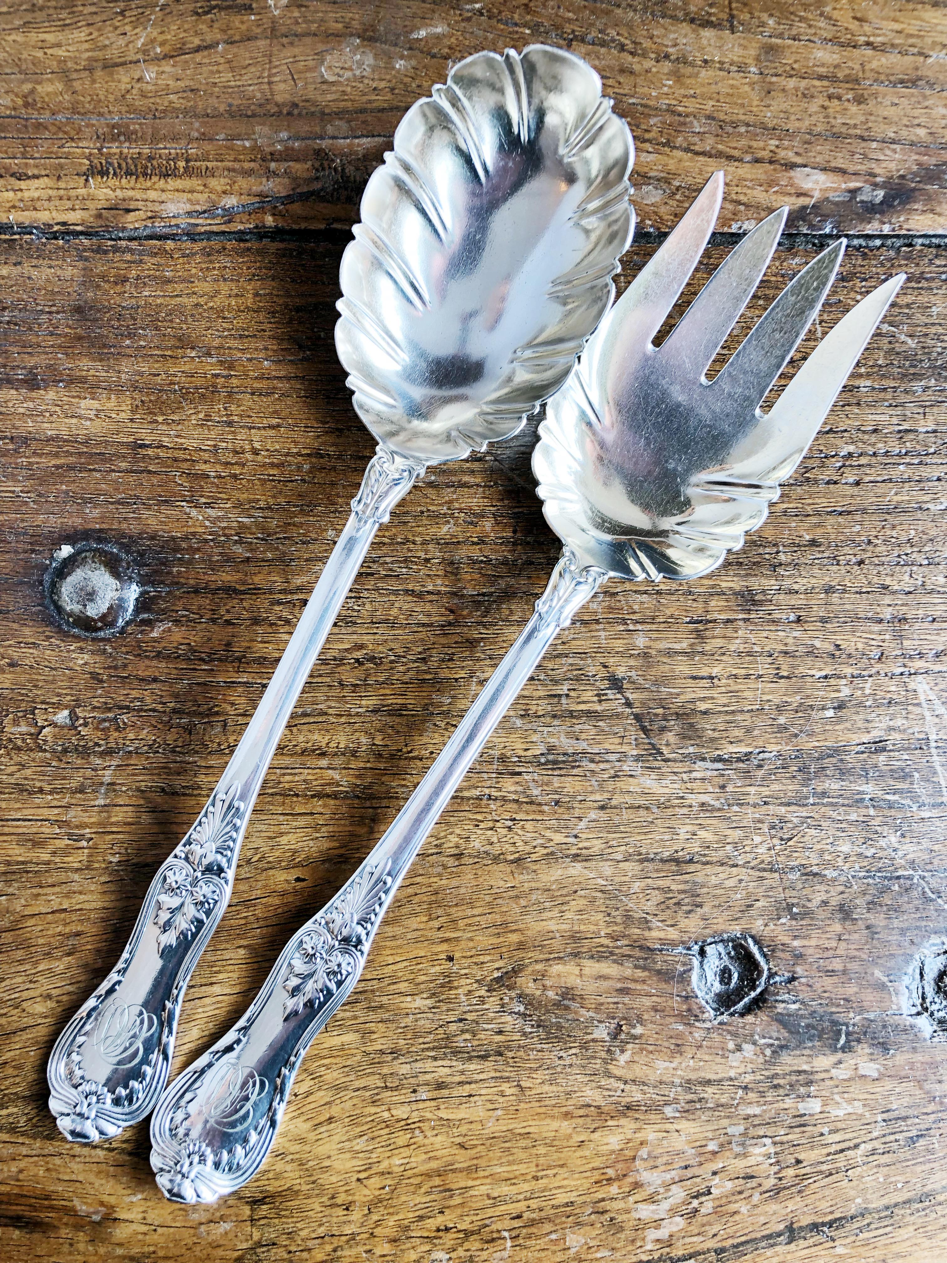 Antique Silver Plated Tiffany & Co Serving Utensils